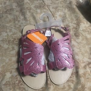 Pink glitter sandals